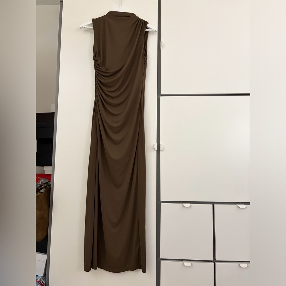 Zara Chic Brown/Khaki Maxi Dress